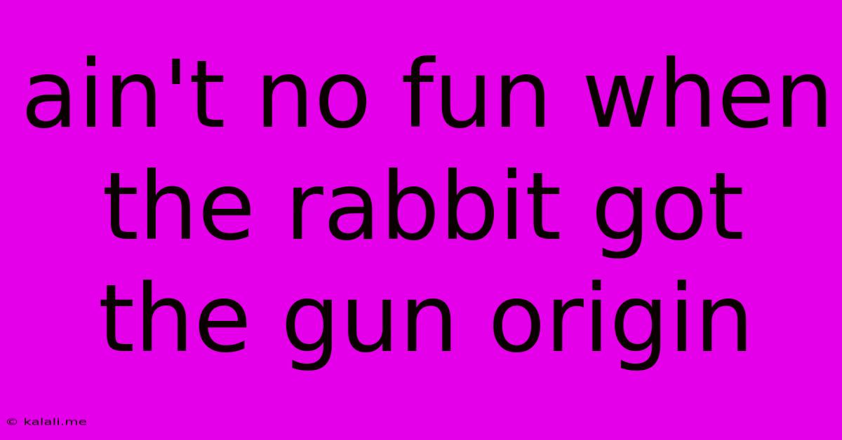 Ain't No Fun When The Rabbit Got The Gun Origin