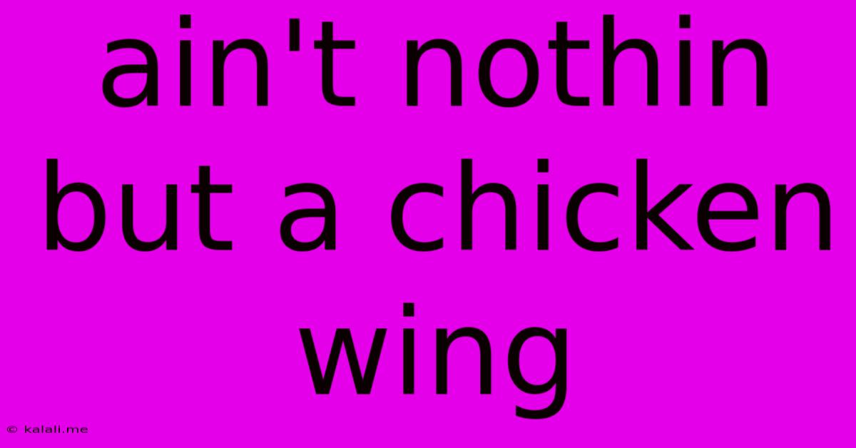 Ain't Nothin But A Chicken Wing