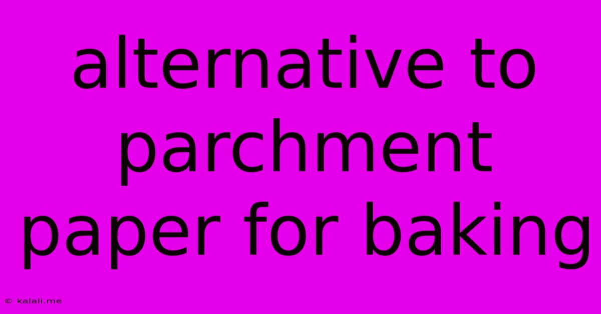 Alternative To Parchment Paper For Baking