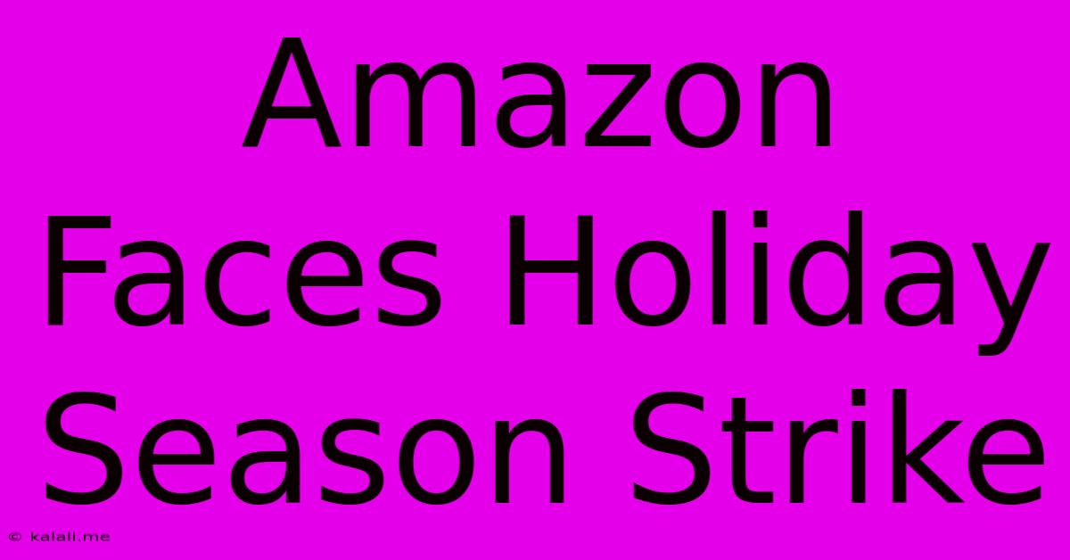 Amazon Faces Holiday Season Strike