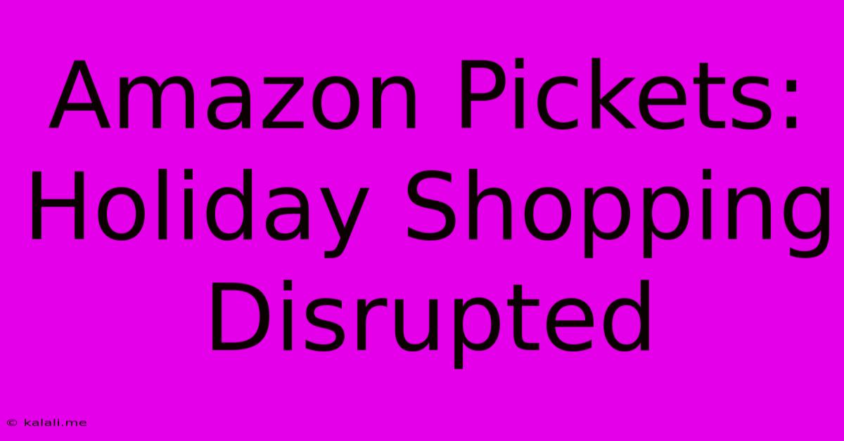 Amazon Pickets: Holiday Shopping Disrupted