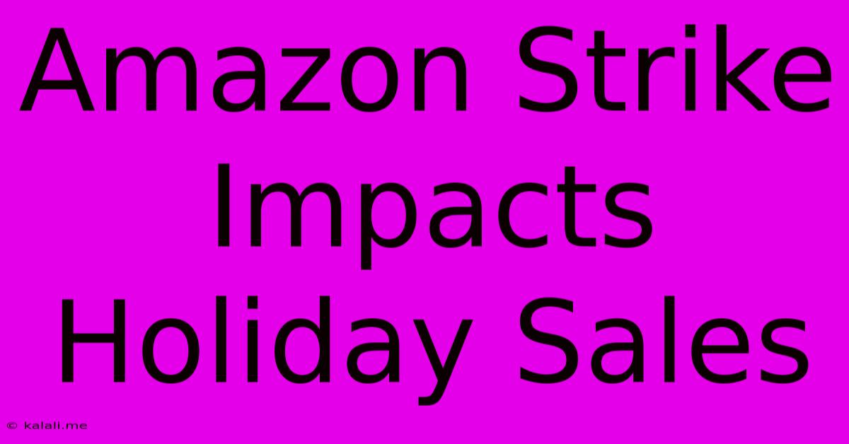 Amazon Strike Impacts Holiday Sales