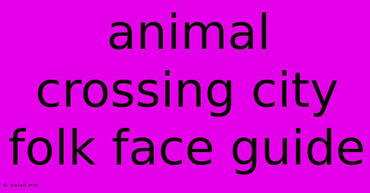 Animal Crossing City Folk Face Guide