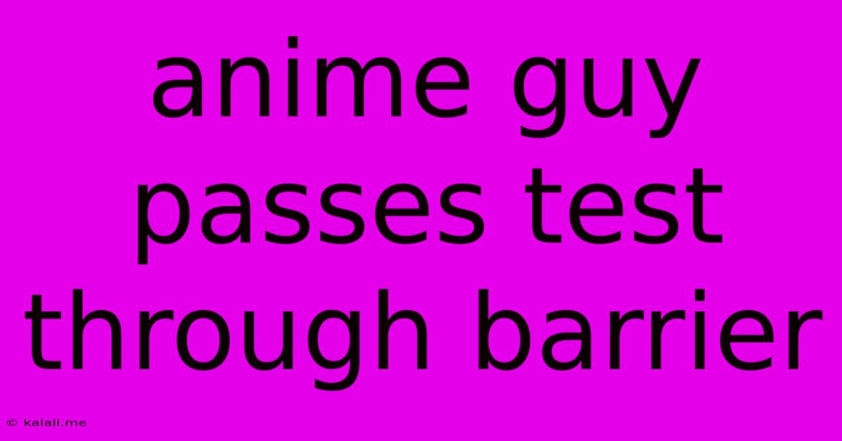 Anime Guy Passes Test Through Barrier