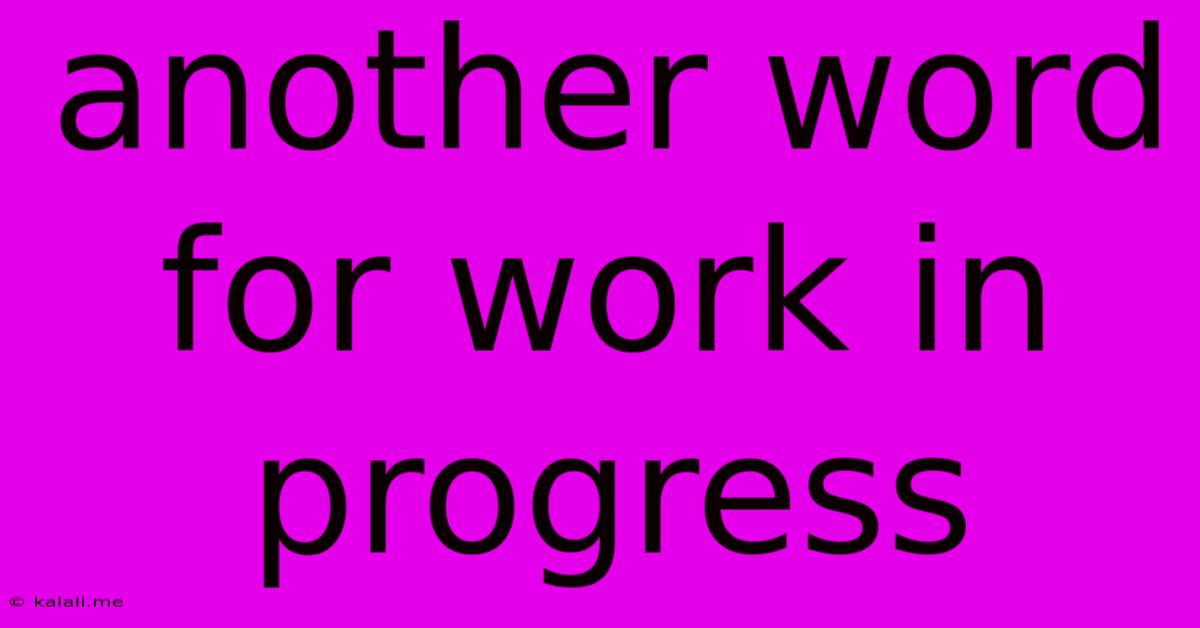 Another Word For Work In Progress