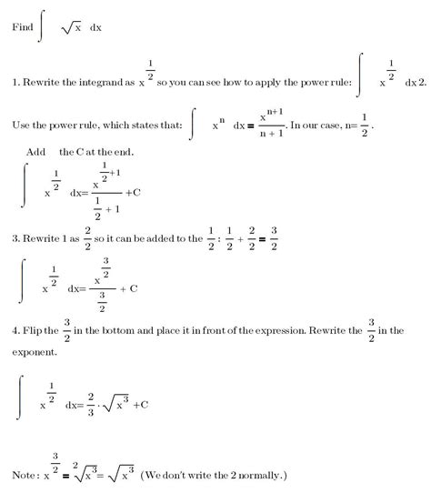 Antiderivative Of Square Root Of X