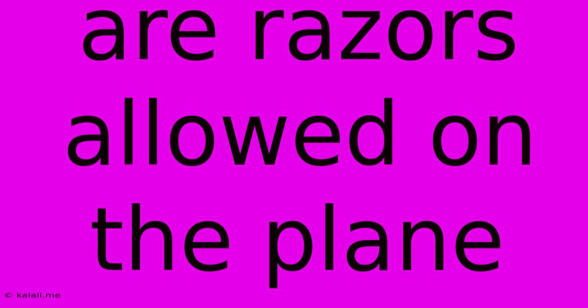 Are Razors Allowed On The Plane