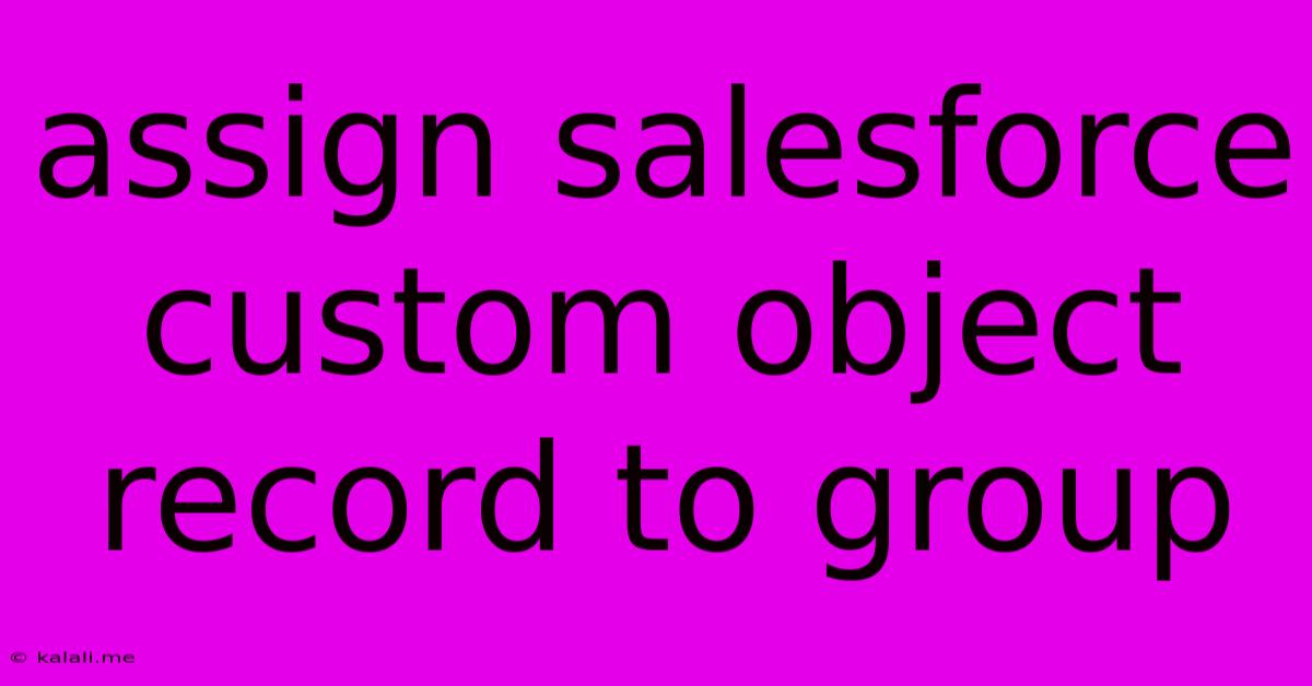 Assign Salesforce Custom Object Record To Group