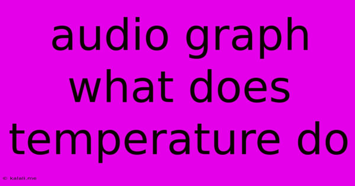 Audio Graph What Does Temperature Do