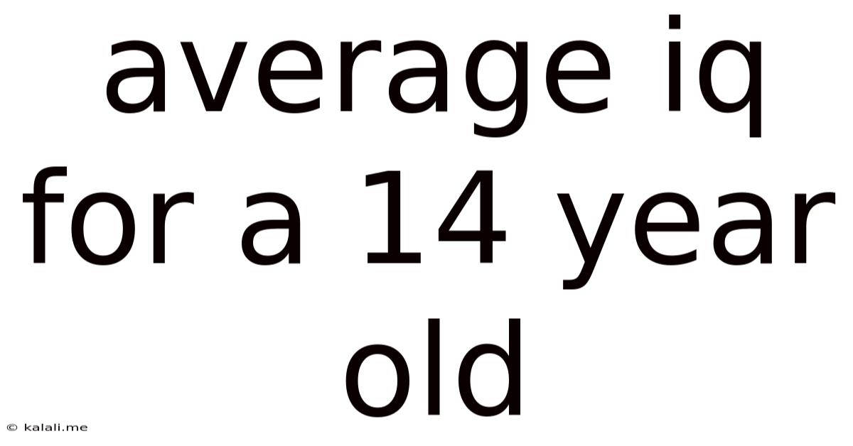 Average Iq For A 14 Year Old