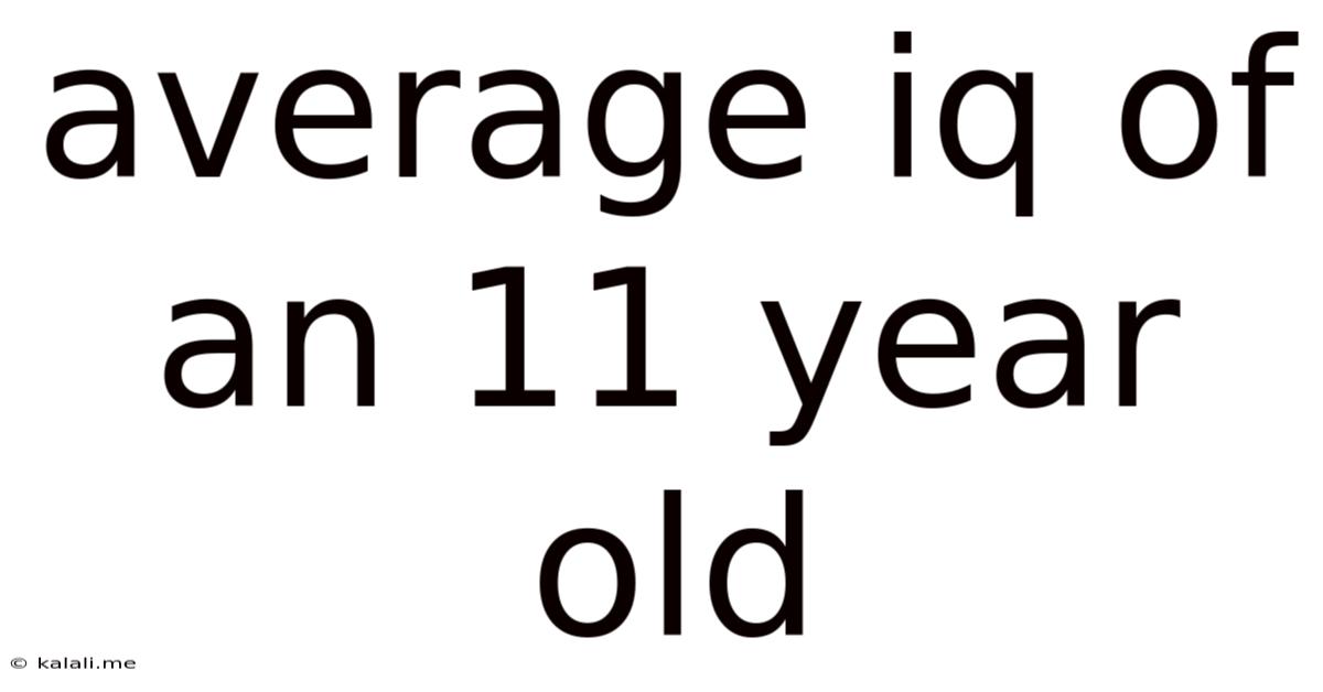 Average Iq Of An 11 Year Old