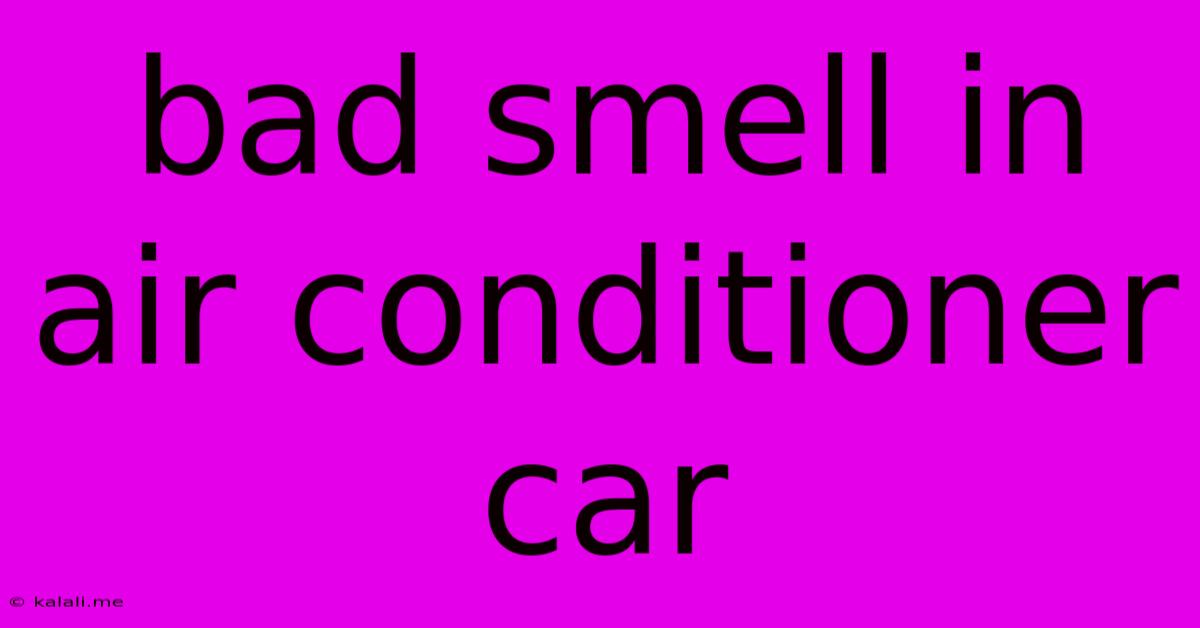 Bad Smell In Air Conditioner Car