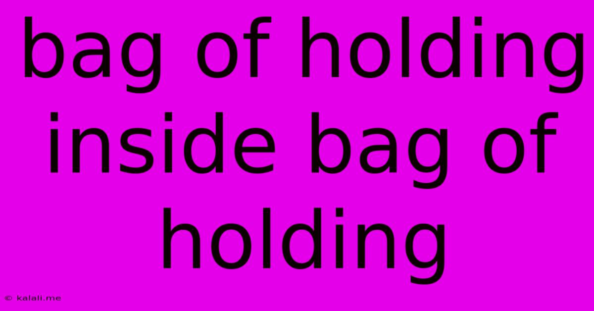 Bag Of Holding Inside Bag Of Holding
