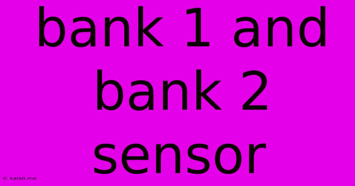 Bank 1 And Bank 2 Sensor