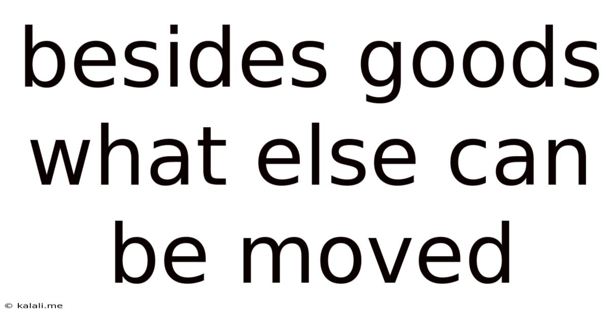 Besides Goods What Else Can Be Moved