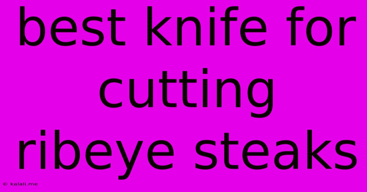 Best Knife For Cutting Ribeye Steaks