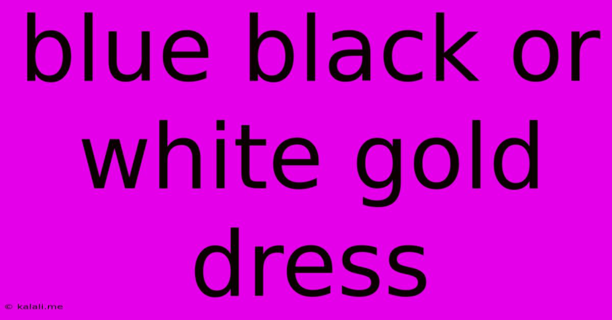 Blue Black Or White Gold Dress