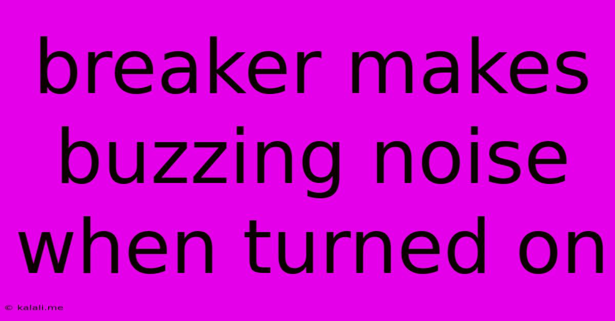 Breaker Makes Buzzing Noise When Turned On