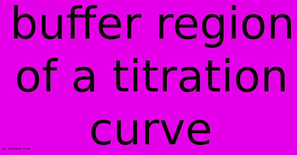 Buffer Region Of A Titration Curve
