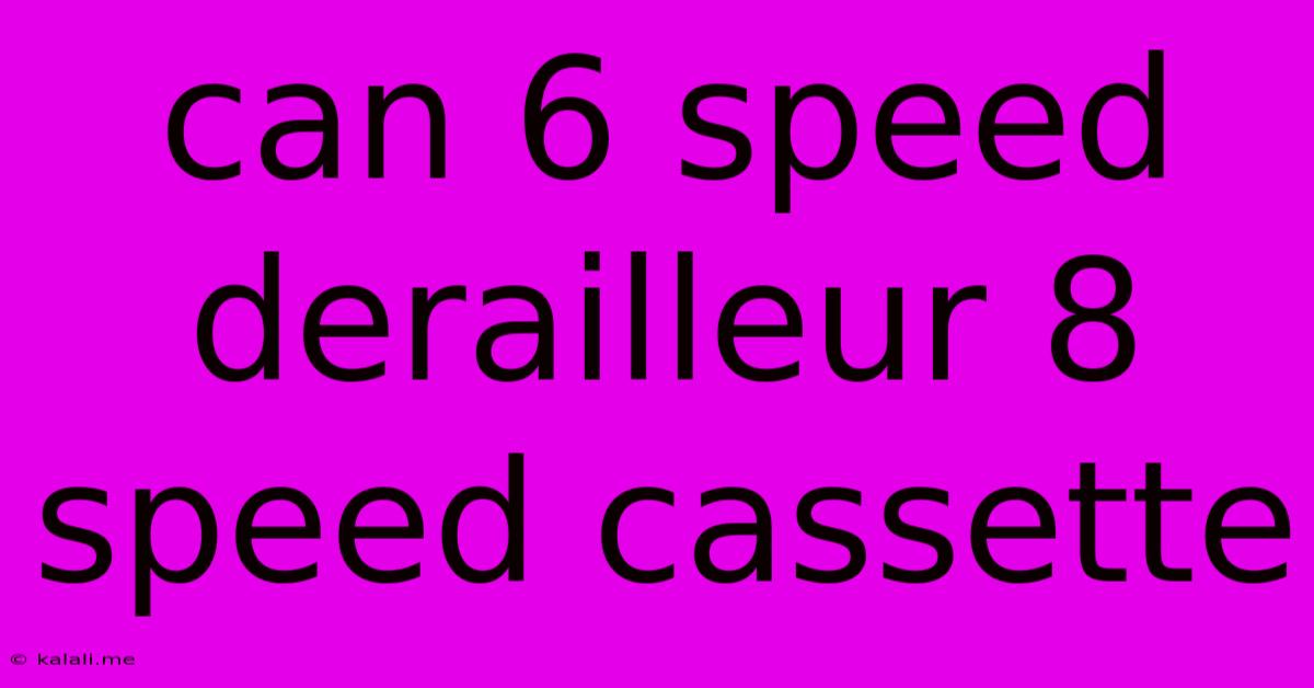 Can 6 Speed Derailleur 8 Speed Cassette