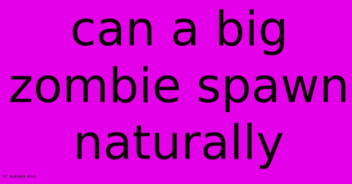 Can A Big Zombie Spawn Naturally