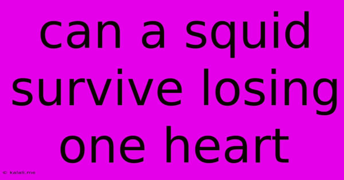 Can A Squid Survive Losing One Heart