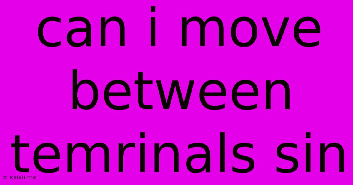 Can I Move Between Temrinals Sin
