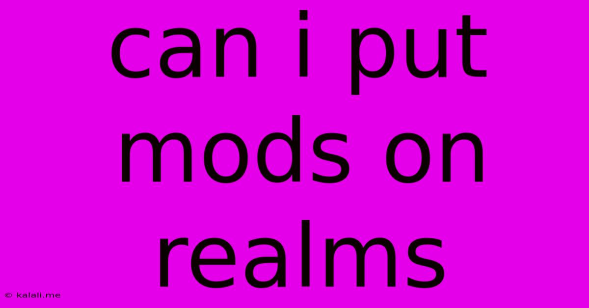 Can I Put Mods On Realms