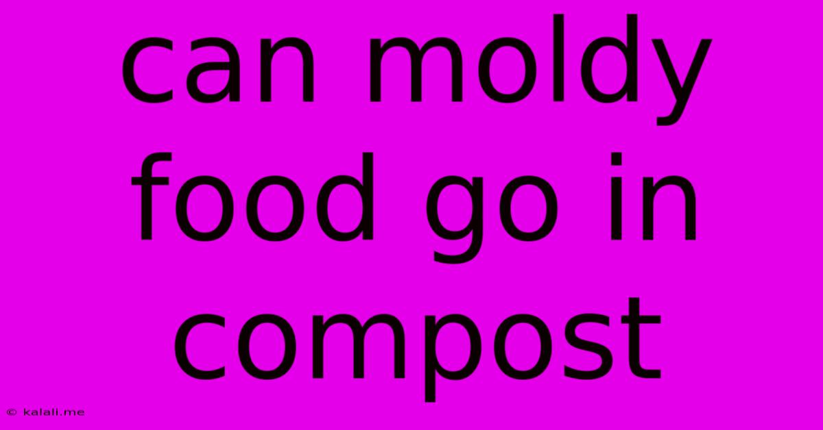 Can Moldy Food Go In Compost