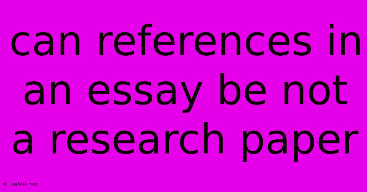 Can References In An Essay Be Not A Research Paper