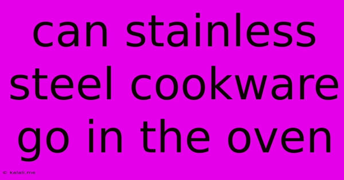 Can Stainless Steel Cookware Go In The Oven