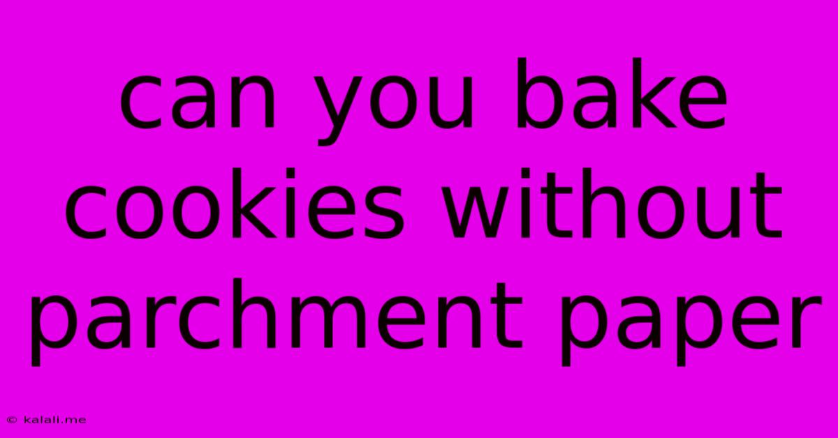 Can You Bake Cookies Without Parchment Paper