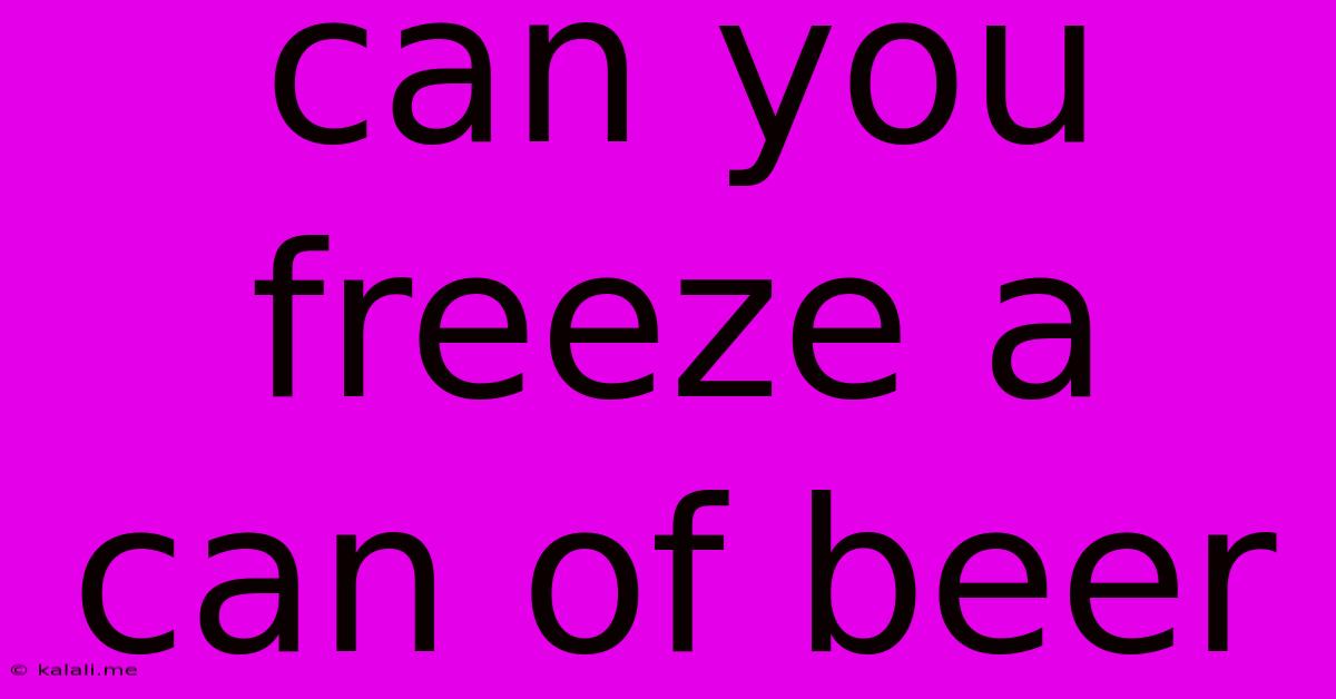 Can You Freeze A Can Of Beer