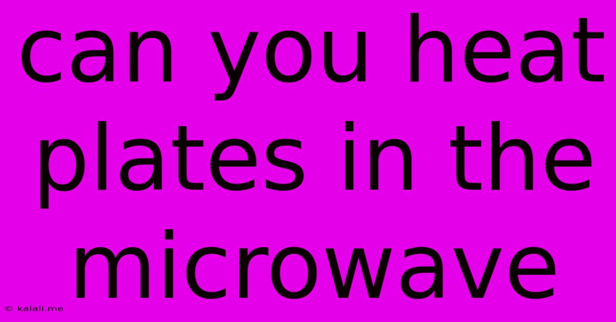 Can You Heat Plates In The Microwave
