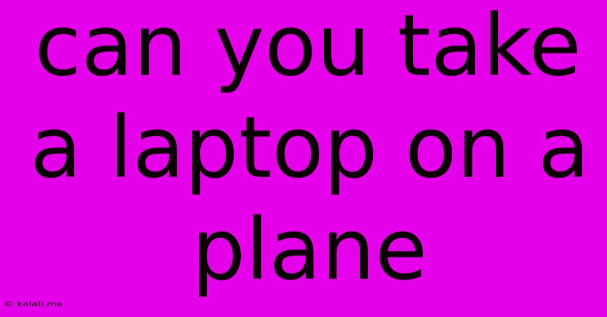 Can You Take A Laptop On A Plane