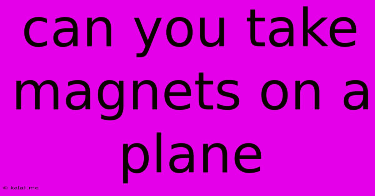 Can You Take Magnets On A Plane