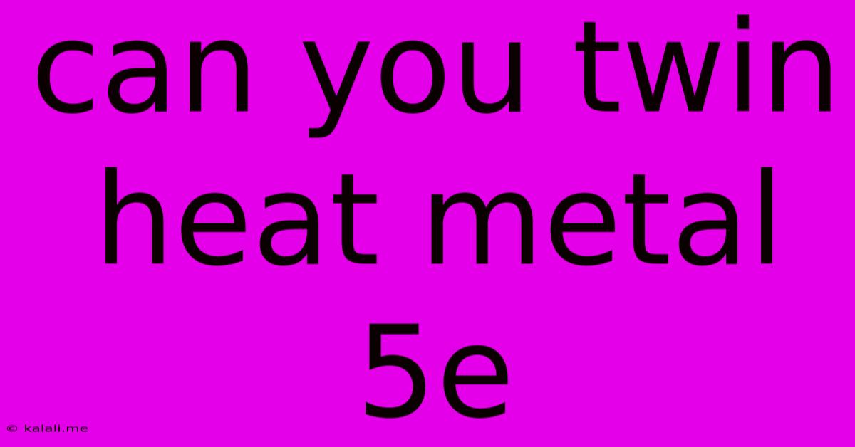 Can You Twin Heat Metal 5e