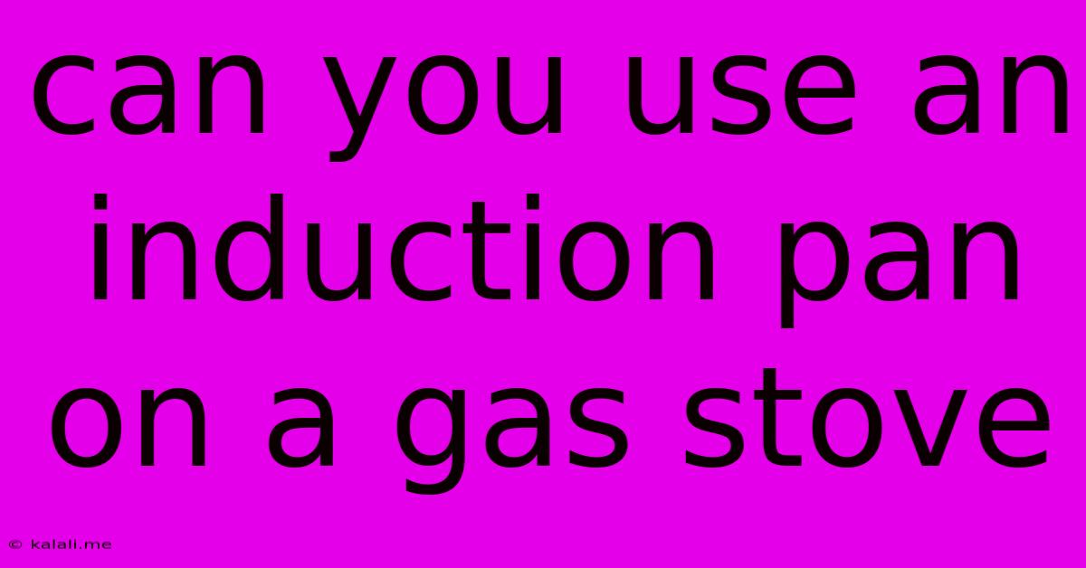 Can You Use An Induction Pan On A Gas Stove