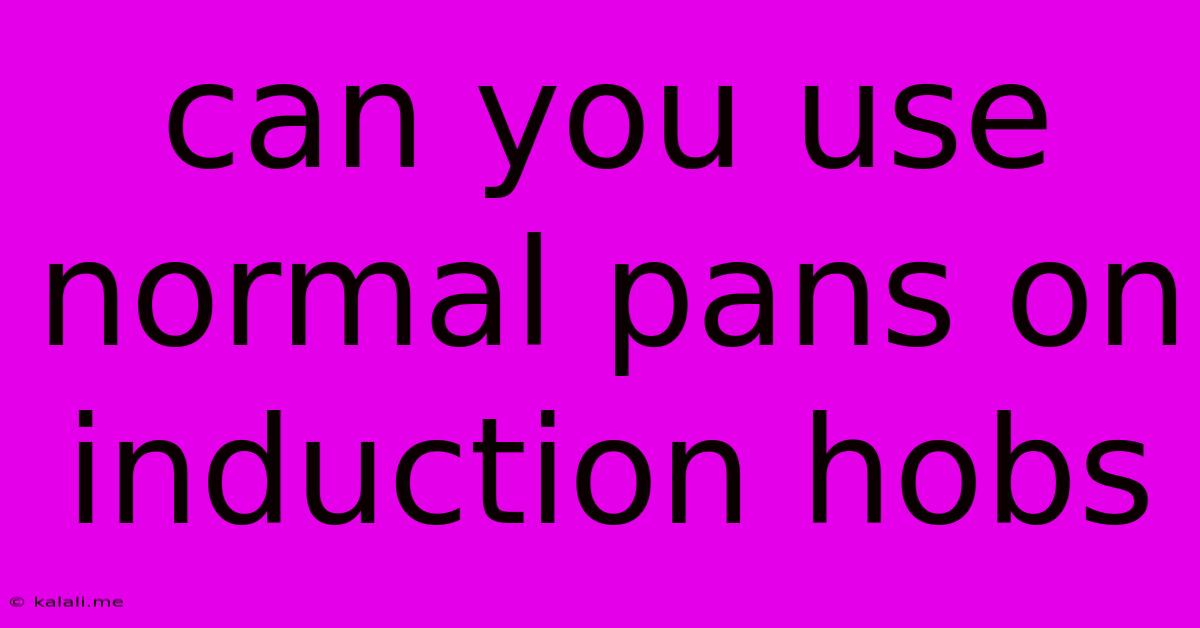 Can You Use Normal Pans On Induction Hobs