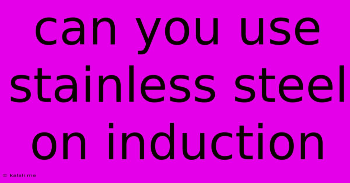 Can You Use Stainless Steel On Induction