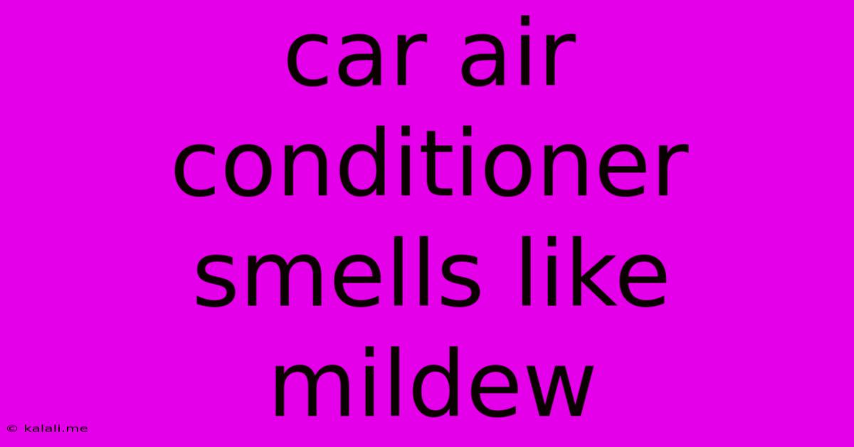 Car Air Conditioner Smells Like Mildew