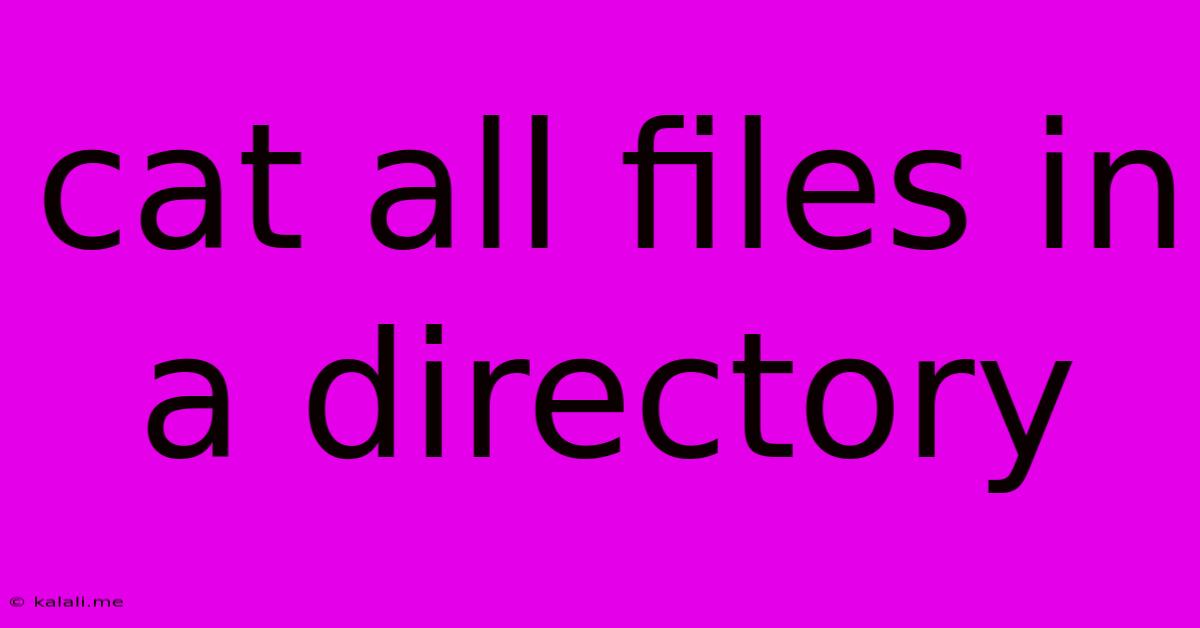 Cat All Files In A Directory
