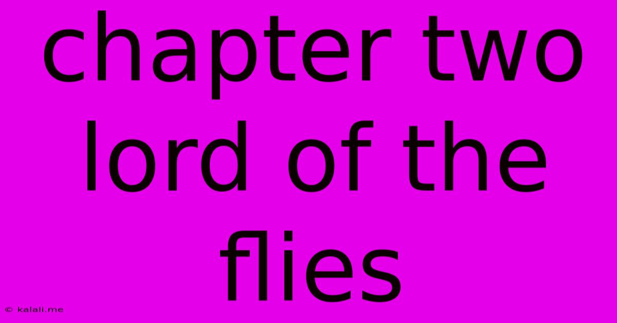 Chapter Two Lord Of The Flies