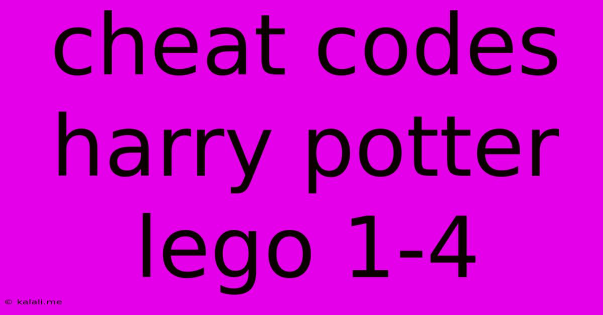 Cheat Codes Harry Potter Lego 1-4