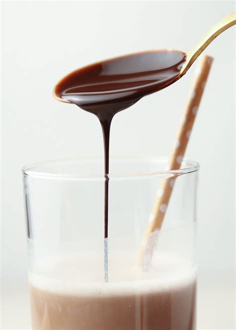 Chocolate Syrup Is Dissolved In Milk