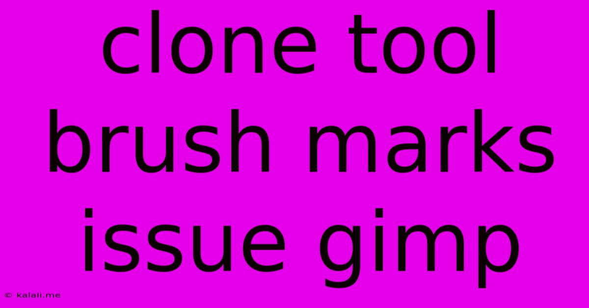 Clone Tool Brush Marks Issue Gimp