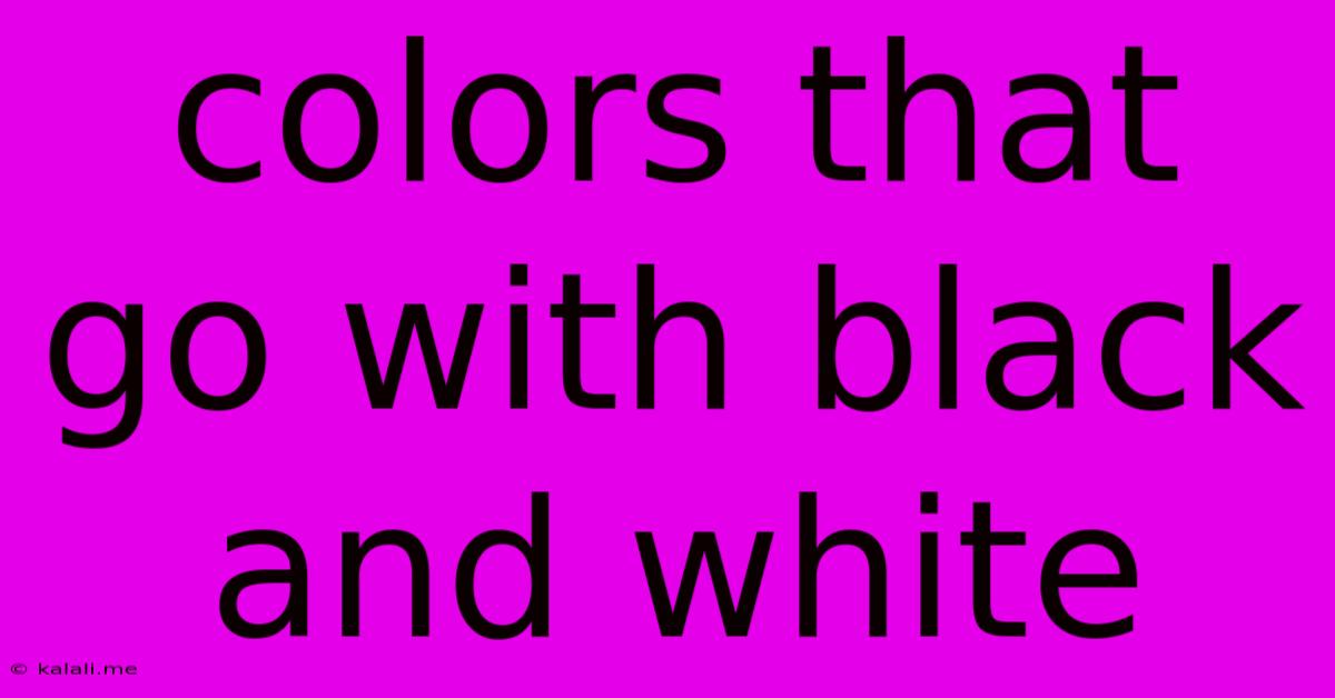 Colors That Go With Black And White
