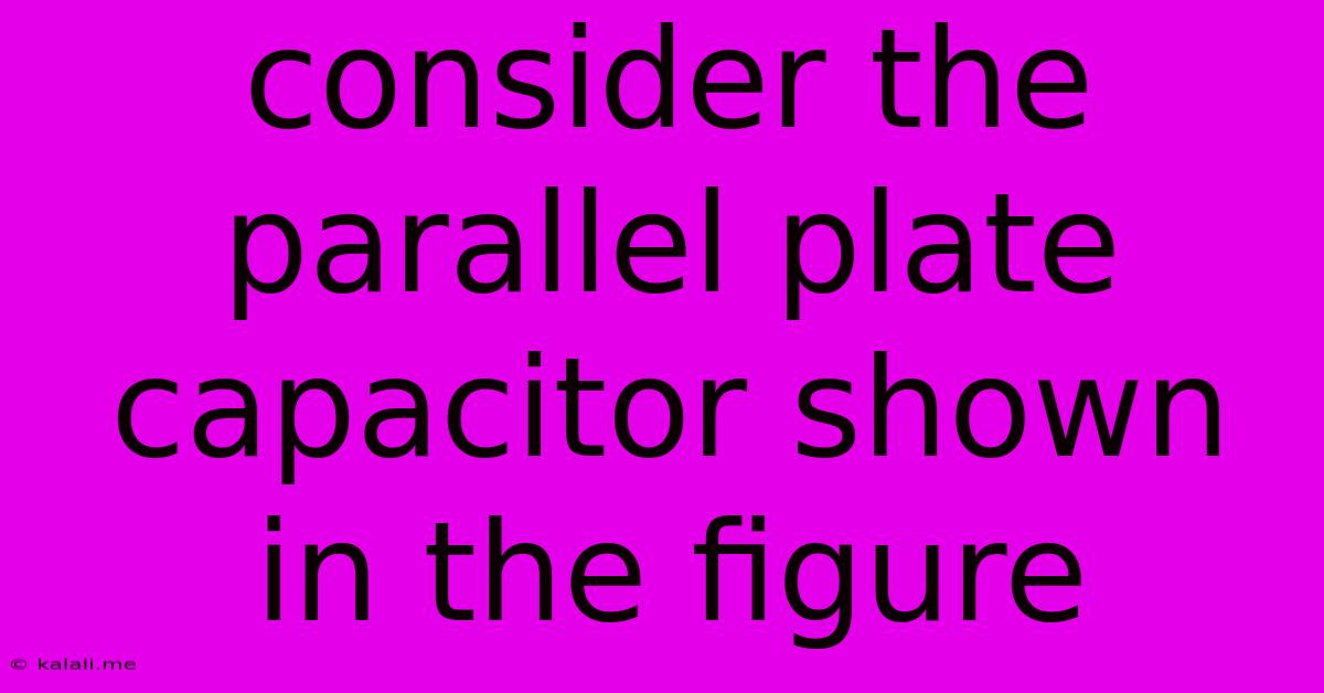 Consider The Parallel Plate Capacitor Shown In The Figure