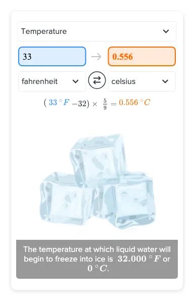 Convert 33 Degrees Celsius To Fahrenheit