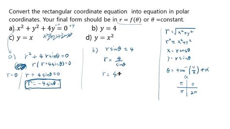 Convert The Rectangular Equation To Polar Form